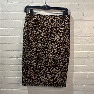 J. Crew Leopard Print Pencil Skirt
